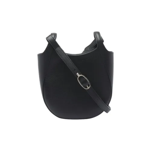 LONGCHAMP Le Foulonné Телячья кожа Сумка через плечо Женская Черная