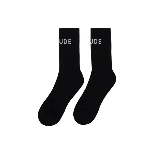 RHUDE 1 Пачка Черные Мужские Носки до Икры MID