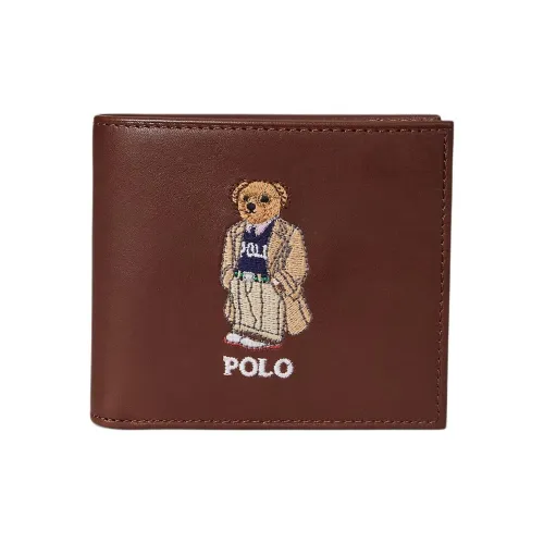 Polo Ralph Lauren Кожа Кошелек Стандартный Мужской Каштановый