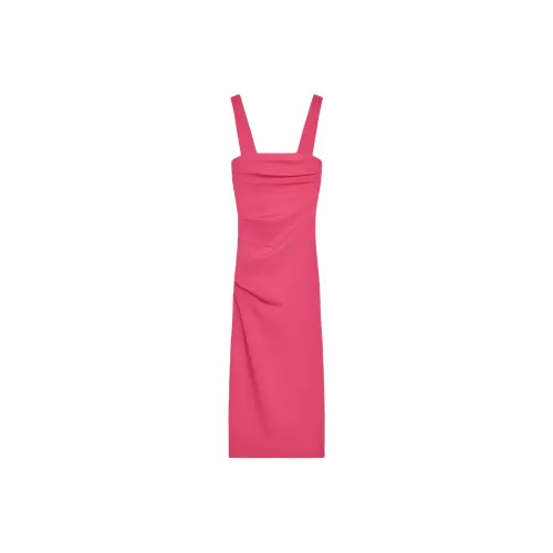 ZARA Темно-фиолетовый Красный Женские Слип-платья