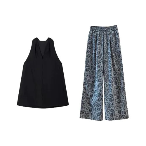 TIBINB Топы+Брюки Женские Повседневные Комплекты