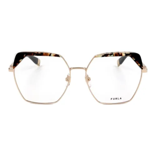 Furla Нержавеющая сталь Нерегулярная форма Оправы для очков Женские Золото