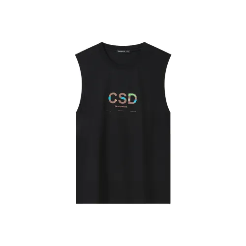 CAISEDI Мужские черные майки