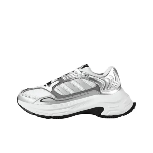 Adidas Толстая подошва Женские Серебряные Белые