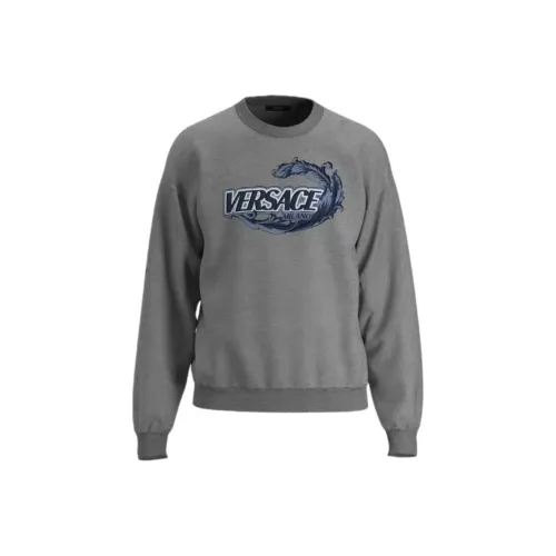 VERSACE Men's Gray Sweatshirts VERSACE Мужские серые свитшоты
