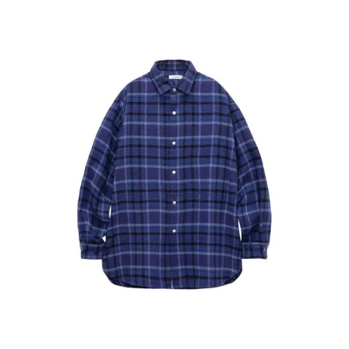 Nanamica FW25 Тяжелая Фланелевая Рубашка Унисекс