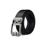 Чёрный ремешок, серебряная пряжка, сатин