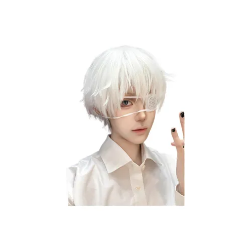 GLUNA Мужская парик Full Head Set [Белый] Все PURPOSE Косплей Goldwood Research Tokyo Ghoul
