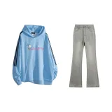 Свитшот "Далекий Небесный Лазурь" + Дымчато-Серый Деним