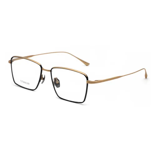 Xiao Luo Di Титан Прямоугольные Оправы для очков Мужские Черный Золото