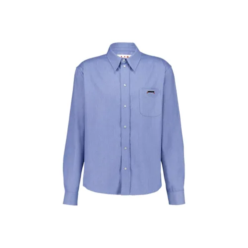 MARNI Iris Синий Мужские Рубашки