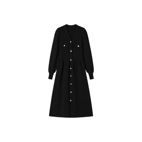 RED DRAGONFLY Длинное платье с длинными рукавами женское