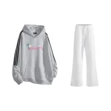 Белый Фотиния Серый Свитшот + Белый Деним