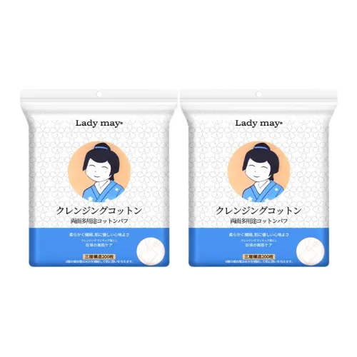 LADY MAY Двойная сторона хлопковые салфетки для лица Эксклюзив Утолщенный удаление макияжа влажный хлопок 200 Штук Пачка