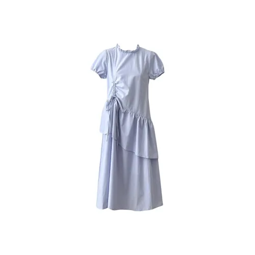 GRAYISMOON Короткое платье с короткими рукавами женское