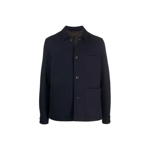 Ermenegildo Zegna Blue Men's Coat  
Эргенжильдо Зегна Синий Мужской Пальто