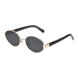 Золотая оправа с черно-серыми линзами