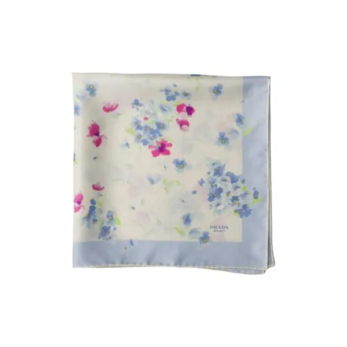 PRADA Шелковые шарфы Женские Звездный Синий