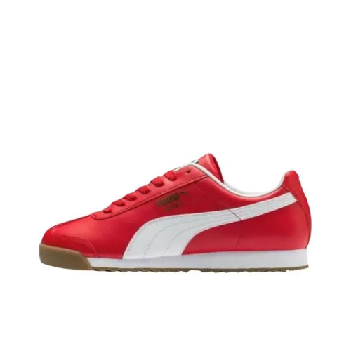 PUMA Roma Basic Low Top Kids Lifestyle Shoes Red Teenagers
