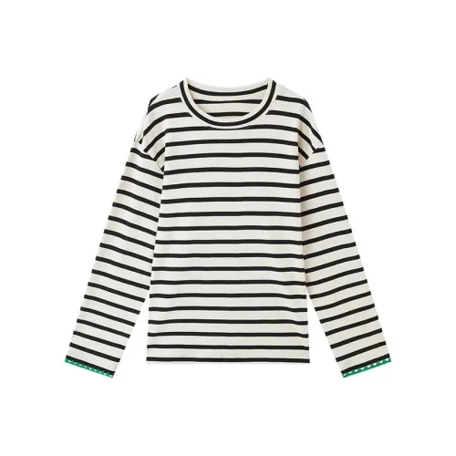 GJ HJ Классический Полосы Женские T-рубашки