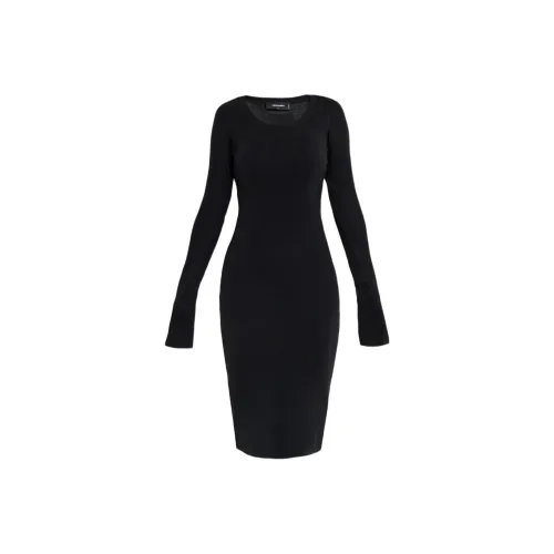 DSQUARED 2 Длинное платье с длинными рукавами женское