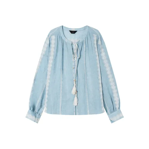 LOUISY AO Синий Женские Рубашки