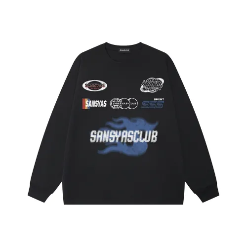 SANSYAS Черный Унисекс T-рубашки