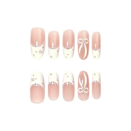 Yun Yue Joe Французский False Nail Миндально-розовый Jump Цвет Французский