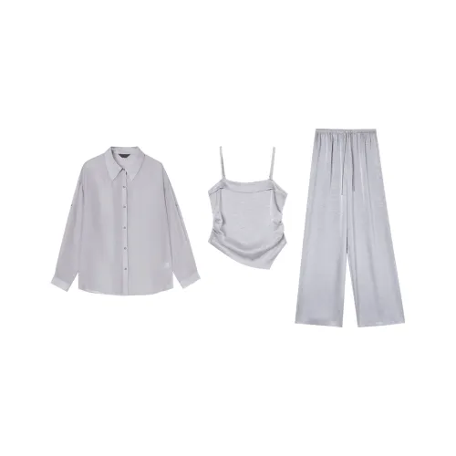 LOUISY AO Серый+Серый+Серый Женские Повседневные костюмы