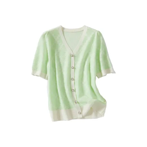 JINJU Аква Светло-Зеленый Женский Трикотаж