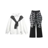 Белый топ+черные брюки