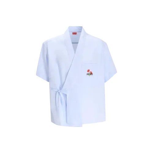 KENZO Светло-синие Мужские Рубашки