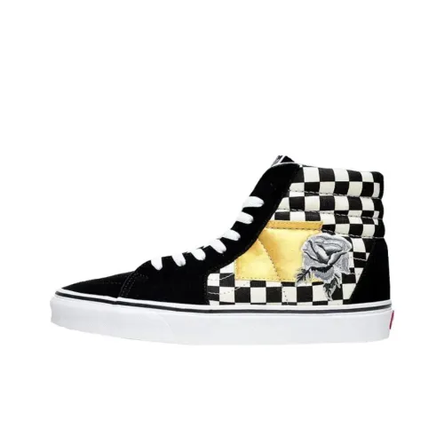 Vans Sk8 Hi Высокие Кроссовки для Скейтбординга Унисекс Черный Белый
