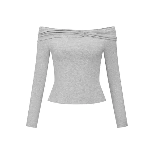 URBAN REVIVO Фотиния Серый Женский T-Рубашка