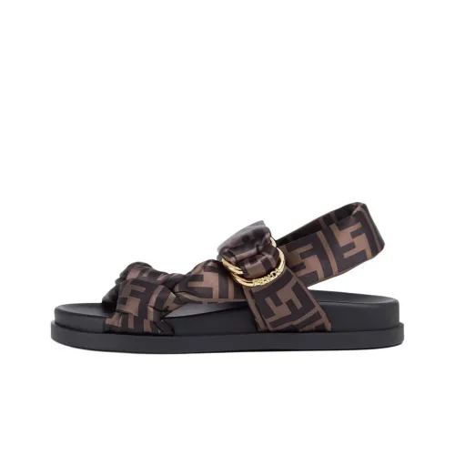 FENDI Feel One Ремешок Сандалии Женские Коричневый