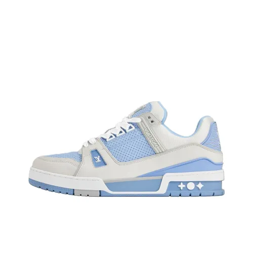 LOUIS VUITTON Тренер Low Топ Скейтборд Кроссовки Женские Синие