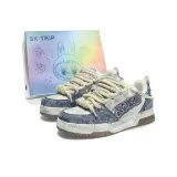 Джинсовая ткань, синий цвет (эффект состаривания)