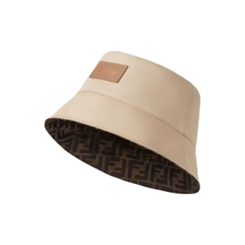 FENDI Головной УборПанама Из Хлопка Бежевого Цвета