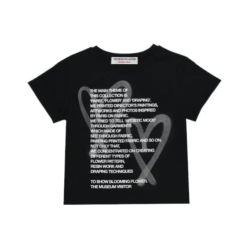 THE MUSEUM VISITOR Crop Сердце SPRAYED T Рубашка Мужская