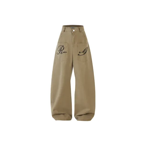 UNDERTIDES Хаки Унисекс Джинсы