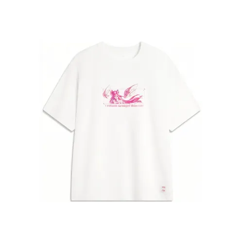 LINING x LOL Sports Life Collection Футболка Унисекс Стандартная Белая