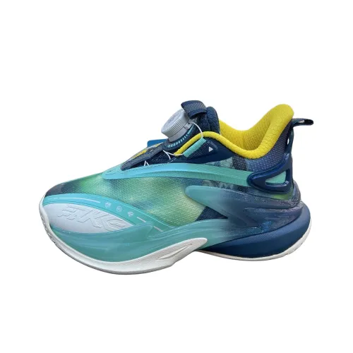 ERKE KIDS Устойчивые к истиранию Низкие Баскетбольные Кроссовки для Детей Синие Подростковые