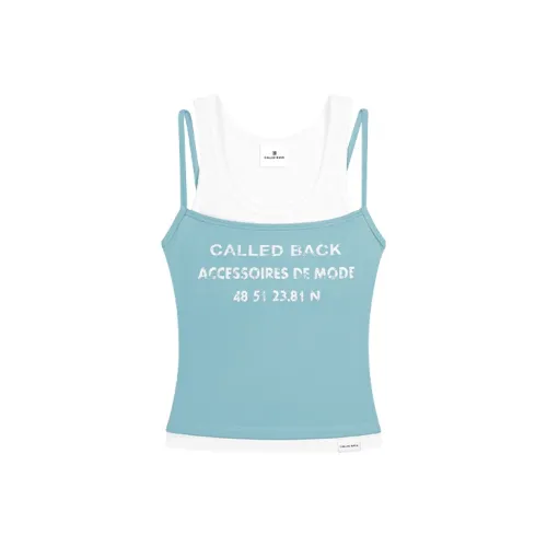 CALLED BACK Небесно-голубой Женский Топ
