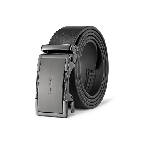 PIERRE CARDIN Ремни из крупнозернистой текстуры коровьей кожи Мужской Черный 3,5 см