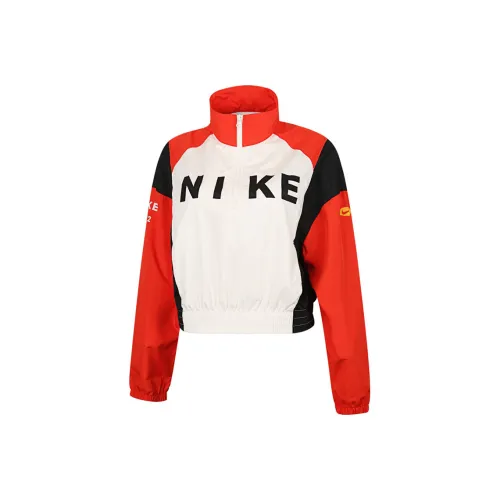 Nike Sportswear Парус Белый/Страстный Красный/Черный Женский Куртка