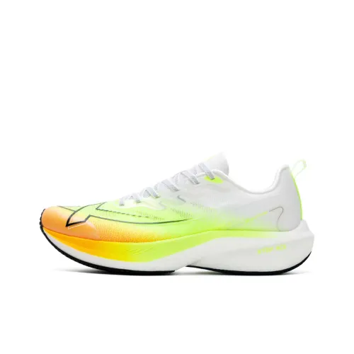 XTEP Амортизация Устойчивый к истиранию Дышащий Низкий Верх Тренировочные Кроссовки для бега Спринт Беговые кроссовки Мужской Классический Белый Медовый Оранжевый