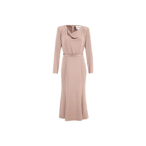 ROLAND MOURET Бежевый Женские Длинные Платья с Длинными Рукавами