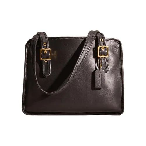 COACH Legacy Кожа Тоут Сумка Сумка для покупок Сумка Большая Мужская Черная