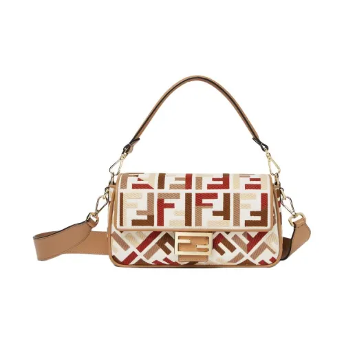 FENDI Baguette Холст Багет Сумка Сумка Женская Многоцветная