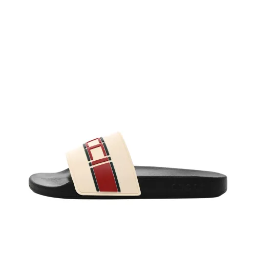 GUCCI Rubber Slide Тапочки Мужские Белые